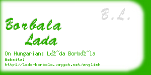 borbala lada business card